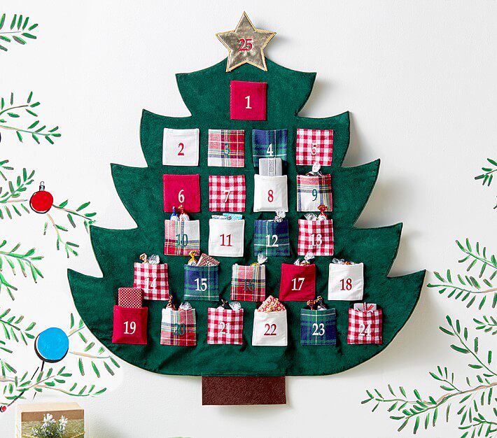 Multiple beautiful and practical decorations Christmas tree pendants hanging flag hanging calendar Christmas old man Little deer soft dress