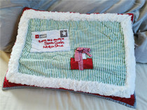 Foreign Trade Pure Cotton Handmade Quilted Clips Cotton Pillowcase Embroidered with Festive Red Single Child Latex Pillowcase