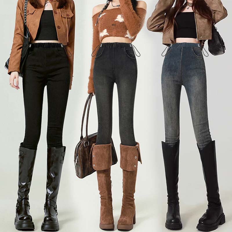 Maternity Jeans for Autumn and Winter, No Belly Support, Drawstring, Elastic, Slim Fit, Skinny Pants, Maternity Pants for Spring and Autumn