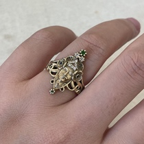 9 4 Art Nouveau style 40s-50s portrait ring