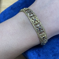 5 14 two tone gold engraved bracelet