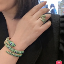 5 4 Baojia style silver snake bracelet + ring