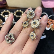 4 30 millet beads red sapphire set