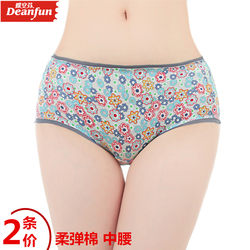 Die Anfen underwear ແມ່ຍິງຝ້າຍບໍລິສຸດ crotch ຂະຫນາດນ້ອຍ floral ສະດວກສະບາຍ seamless ກາງແອວຂອງແມ່ຍິງ boxer briefs pants ແມ່ຍິງ