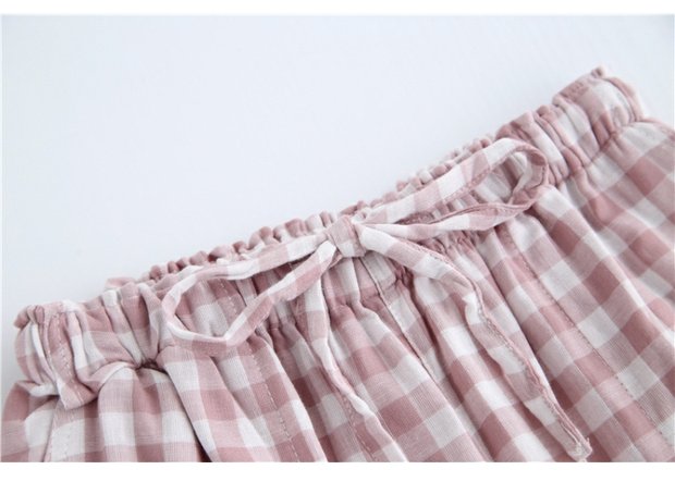 Quần pyjama mới quần tây nữ mùa xuân và quần cotton nhà cotton đôi gạc quần lỏng quan sot nam