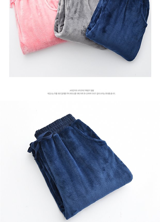 Mùa thu và mùa đông flannel đàn ông và phụ nữ quần ngủ cặp vợ chồng dày ấm áp kích thước lớn san hô lông cừu nhà quần gần miệng quần mặc nhà
