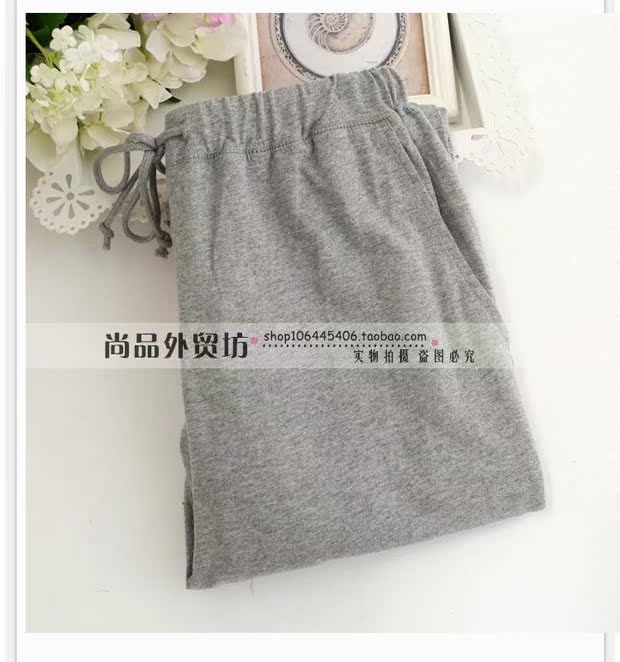 Quần pyjama nam mùa xuân và mùa thu mùa thu cotton quần nhà giản dị lỏng màu rắn thể thao quần lớn kích thước quần nhà quần cotton nam