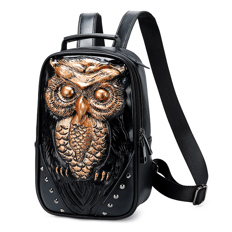 Owl King Meng Girl Small Shoulder Bag Woman double shoulder bag 100 lap Fashion shopping bag Damp Woman Relief Owl Bag