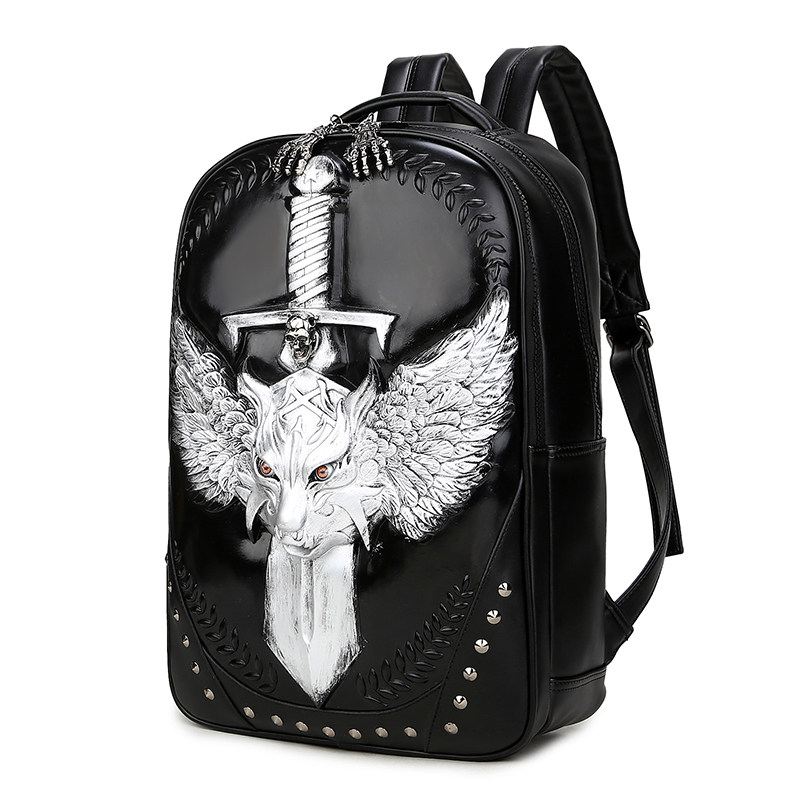 Owl King Men's Backpack Fashion Trend Personality Knight Travel Computer Backpack Creative Trendy Men Recommended