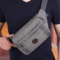 Owl King Purse Strings Mens Han Prints Satchel Satchel mobile phone Canvas Bag cashing bag Chest Bag Movement Kits New