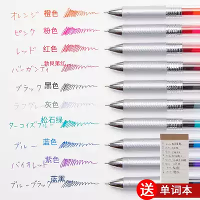 Burgundy Red Arrival Japan pentel Panton Quick Dry Neutral Pen Transparent Rod BLN75 Color Core energel Signature Pen 0 5mm Press Type Student with Black Core Limits