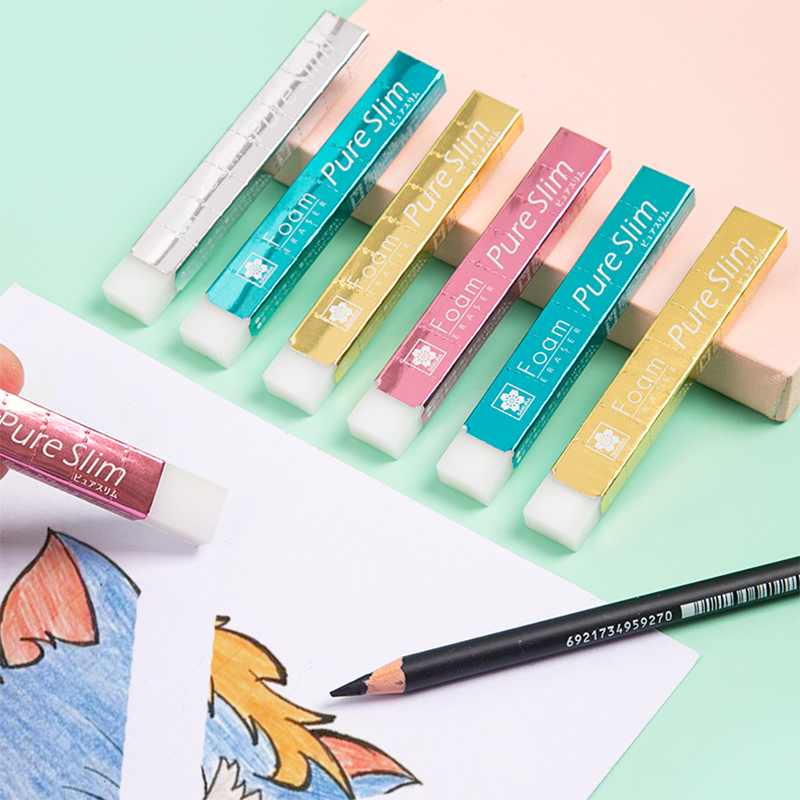 Japanese Cherry Blossom Eraser, No Debris, for Elementary School Students, Exam Use, Ultra-Clean, Like a Leather Eraser, Leaves No Marks, Erases Cleanly, 2B Eraser, 4B Highlight, Art Student Sketching and Drawing Special Ultra-Clean Stationery