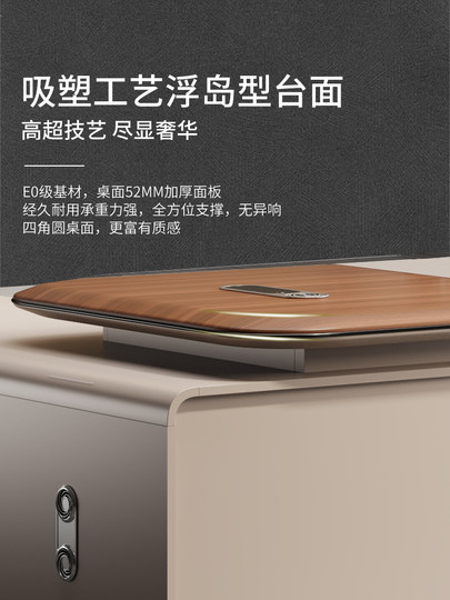 Escritorio jefe tipo blister de alta gama, combinación de escritorio de oficina y silla, escritorio presidente de lujo ligero y de alta gama, nuevo escritorio ejecutivo de estilo chino, escritorio de gerente