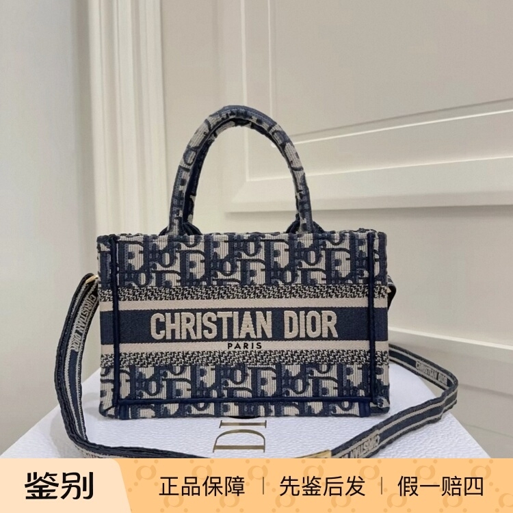 Dior Booktote Mini Embroidered Tote Bag Shopping Bag Handbag