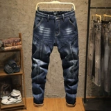 Демисезонные утепленные джинсы с начесом, бархатные эластичные штаны