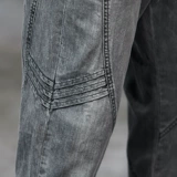 Эластичные джинсы для отдыха, элитные штаны, осенние, свободный прямой крой, большой размер