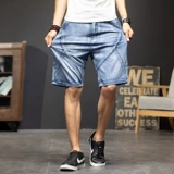 Джинсовая юбка, шорты, тонкие штаны, свободный прямой крой, большой размер