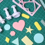 Flond Sugar Sgar Love Square -Модель точечной режущей модели шестнадцатической эллиптической ромб пружинной пластиковой резки модель печать печать печать печать