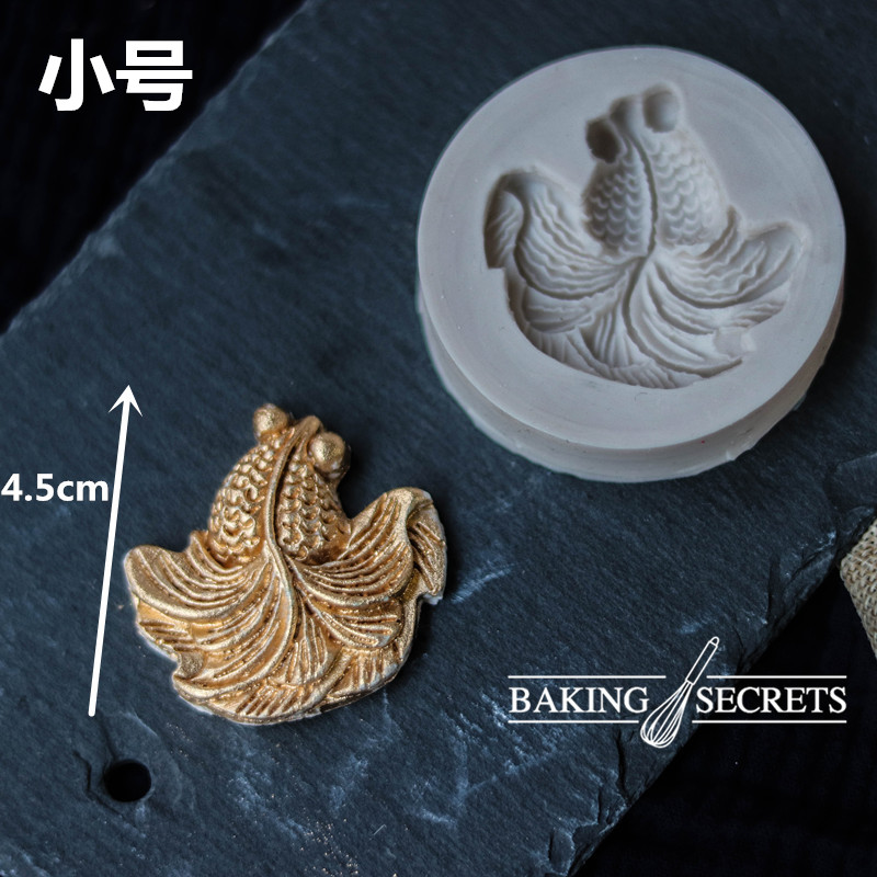 Khuôn mực Trung Quốc khuôn cá đuôi lớn cá vàng fondant fondant khuôn cá koi Trung Quốc khuôn cá sô cô la - Tự làm khuôn nướng các loại khuôn làm bánh