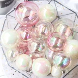 Выпечка декоративной инспирты фэнтези -цвет прозрачный мяч Розовый белый рождественский шариковый торт