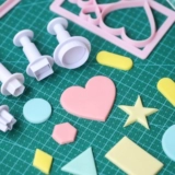 Flond Sugar Sgar Love Square -Модель точечной режущей модели шестнадцатической эллиптической ромб пружинной пластиковой резки модель печать печать печать печать