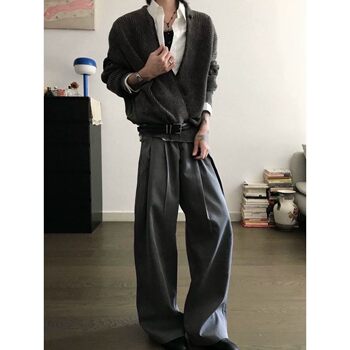 American cleanfit high-intelligence a-line wide-leg trousers