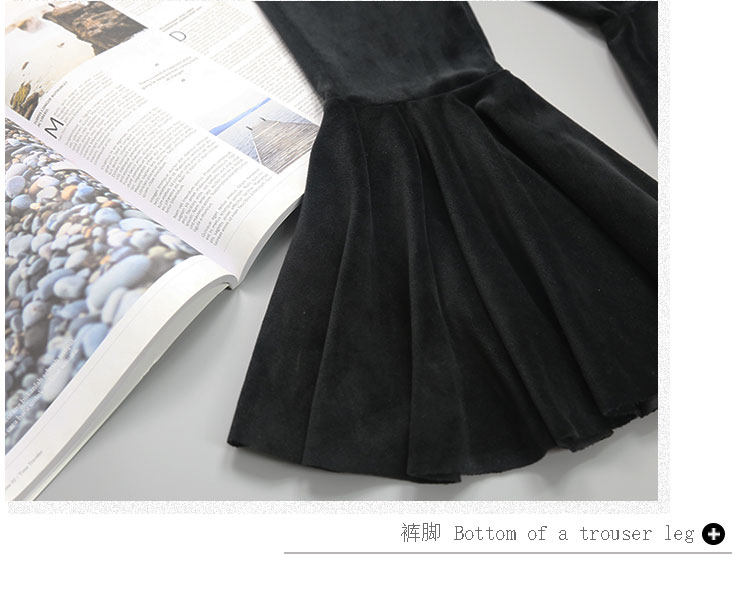 Осенний модный трендовый приталенный комбинезон, детские штаны, бархатные штаны-клёш, 2019, детская одежда, в корейском стиле 墨墨哒 