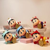 Cute Crayon Shin-chan lying down to make money Shinnosuke lying on his side Shin-chan Classic childhood anime Shin-chan figure model