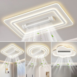 2025 New Bladeless Fan Lamp Living Room Lamp Modern Simple and Elegant Bedroom Lamp Zhongshan Lighting Led Ceiling Lamp