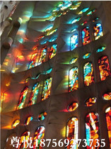 Art glass European partition Glass screen Landscape partition Ceiling entrance doors and windows Background wall