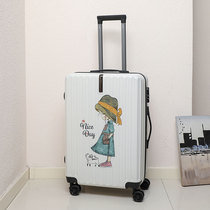 Suitcase Womens Day Department Cute Cartoon Suitcase 20 Inch Boarding Light Draw Bar Box Little Fresher Student Password Box