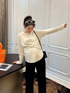 Maternity wear autumn design twist t-shirt base layer