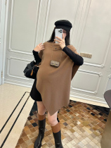 LeoMami maternity wear autumn and winter all-wool knitted cape irregular design fashionable warm sweater shawl