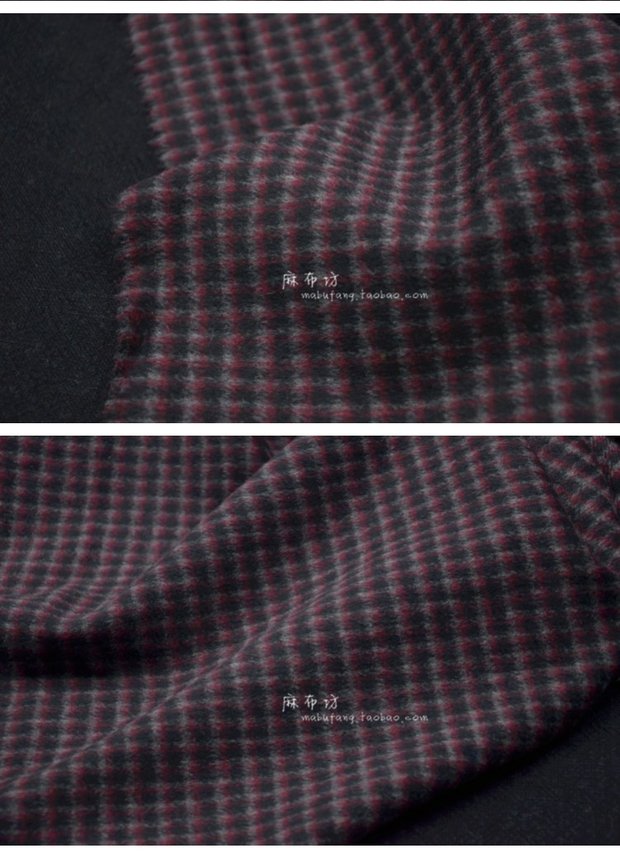 Potter lưới vỡ của cao cấp áo vải cashmere mùa thu và mùa đông áo khoác ngoài vải mềm mại và tinh tế sag tốt - Vải vải tự làm vải dạ nỉ