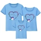 Mùa hè mới cotton nửa tay áo cha mẹ-con mặc vừa nhỏ bé trai lớn áo thun ngắn tay nam và nữ gia đình ba phù hợp với gia đình