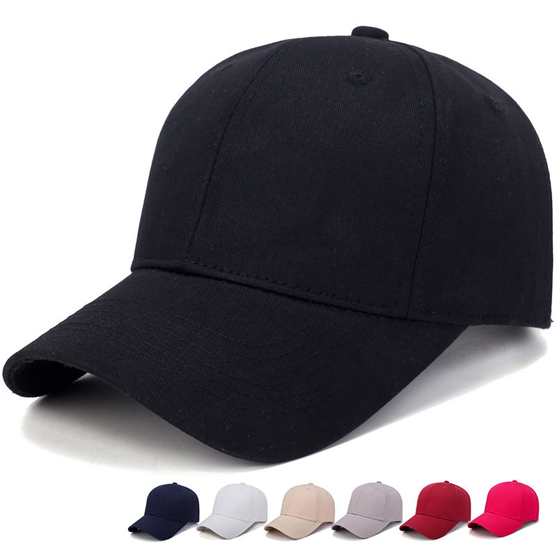 Hat Tide Cards Summer Pure Cotton Light Board Korean Version Pure Color Stick Ball Cap Men Duck Tongue Cap Outdoor Sunhat Women Sunscreen