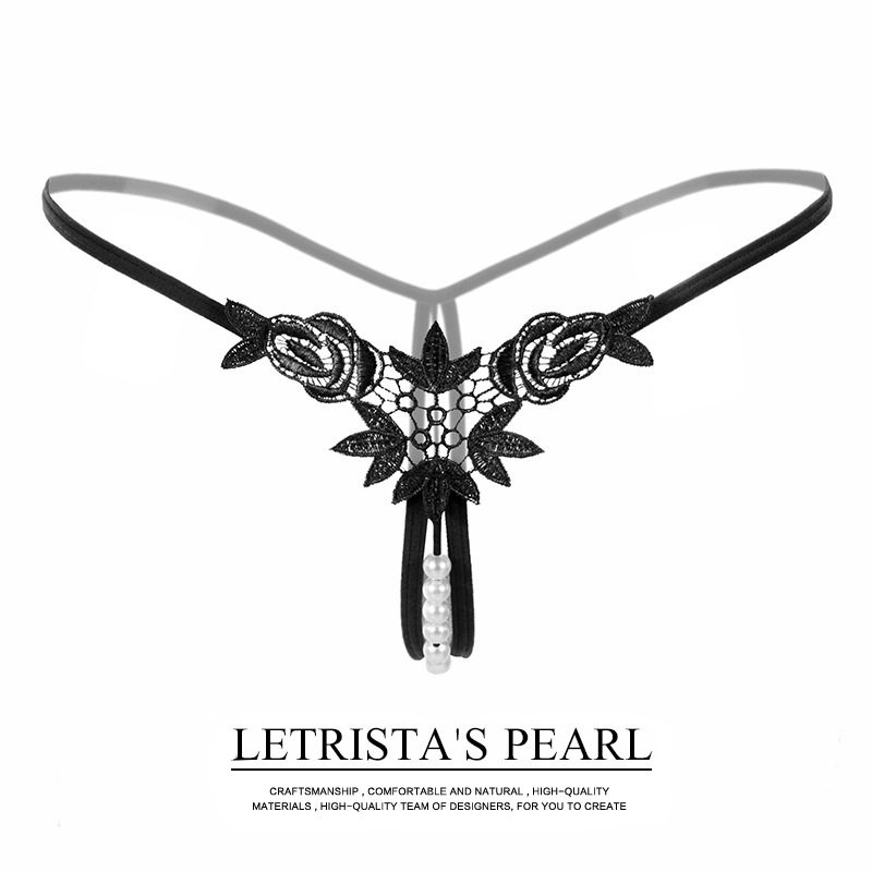 Large Embroidered Solid Spice Pants Pearl Lady water soluble fancy dpants Low waist Sexy Perspectives T Pants Girl