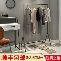 Floor-to-ceiling hanger Bedroom single rod cooler drying rack Simple household clothes rack artifact folding indoor drying rack