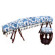 파란색과 흰색 도자기 문학 방진 guzheng 커버 악기 커버