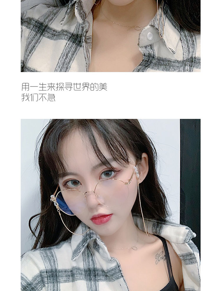 Kính đỏ nam và nữ cận thị kính phiên bản Hàn Quốc của đa giác thủy triều mặt tròn bức xạ chuỗi màu xanh khung mắt - Kính khung tròng kính đổi màu