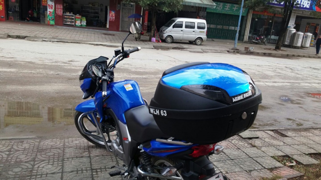 Wanlihao xe máy thân xe điện đuôi hộp phổ pin pin lưu trữ hành lý hộp công cụ thêm lớn thùng sau xe máy nhỏ gọn