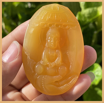 Huang Longyu Baby Buddha Pending Burmese Material boutique ice-type yellow jade female