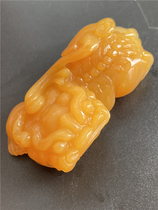 Mayonhuang Jade Yellow Dragon Jade Leu Jade Leaner Pendant PENDANT Pendant Wang Leu leaner Burmese Chicken Oil Yellow Jade Male and female Jade Jade