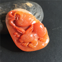Natural Yellow Dragon Jade Jade Rabbit Zodiac Rabbit Little White Rabbit Radish Zodiac Rabbit Pendant Pendant Ice species