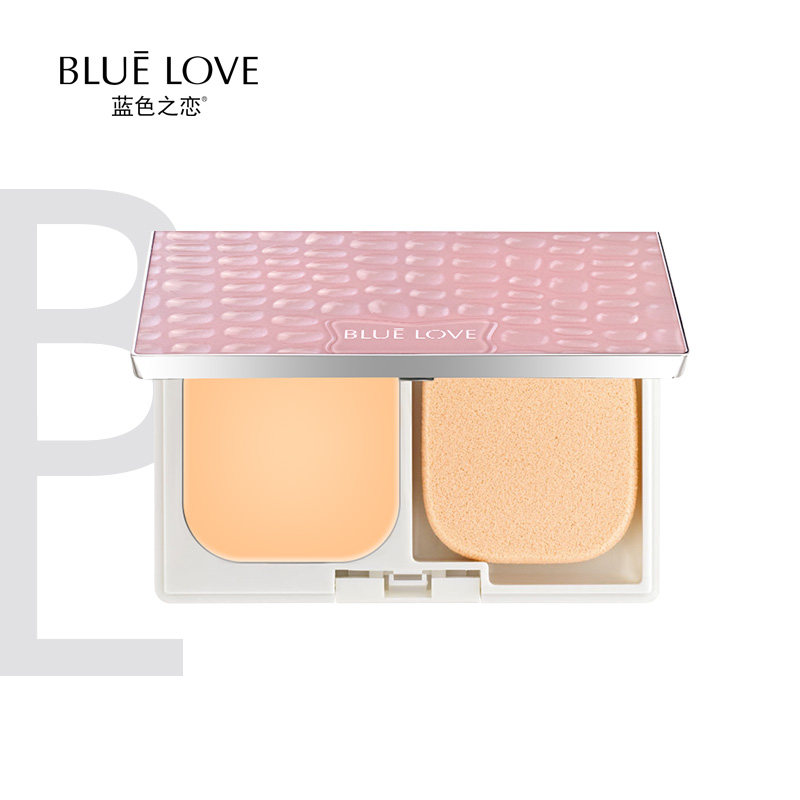 Blue love Transparent soft dual-use powder Long-lasting waterproof oil control moisturizing breathable concealer makeup foundation