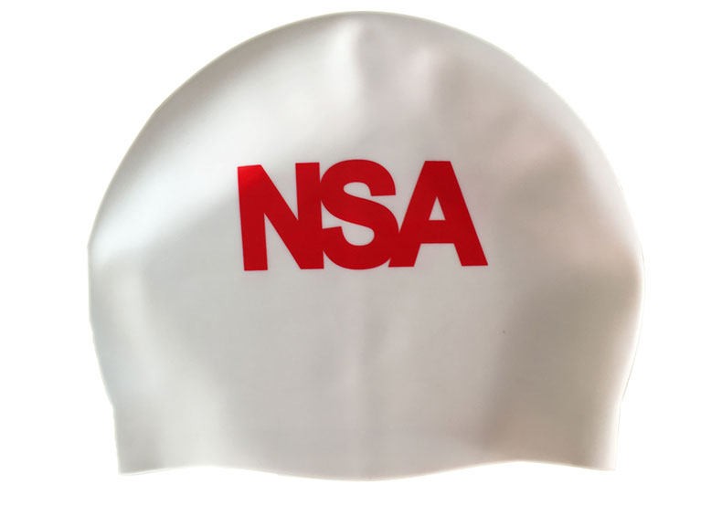 Mũ bơi bằng silicon NSA Mũ bơi bằng silicon màu đen và trắng tiêu chuẩn Mũ bơi bằng silicon mềm không thấm nước cho nam và nữ phao bơi trẻ em