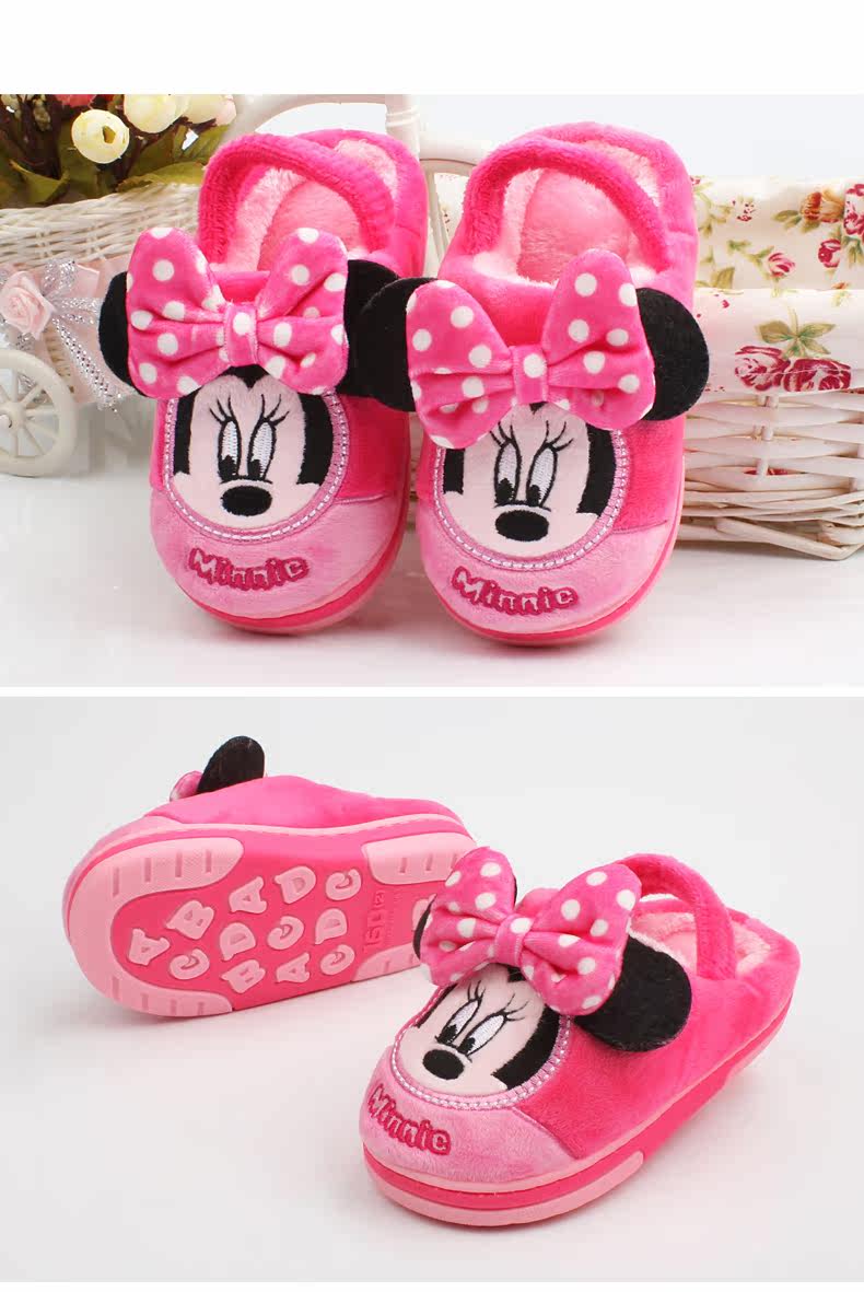 Pantoufles enfants en suède DISNEY pour hiver - semelle autre - Ref 1033286 Image 19