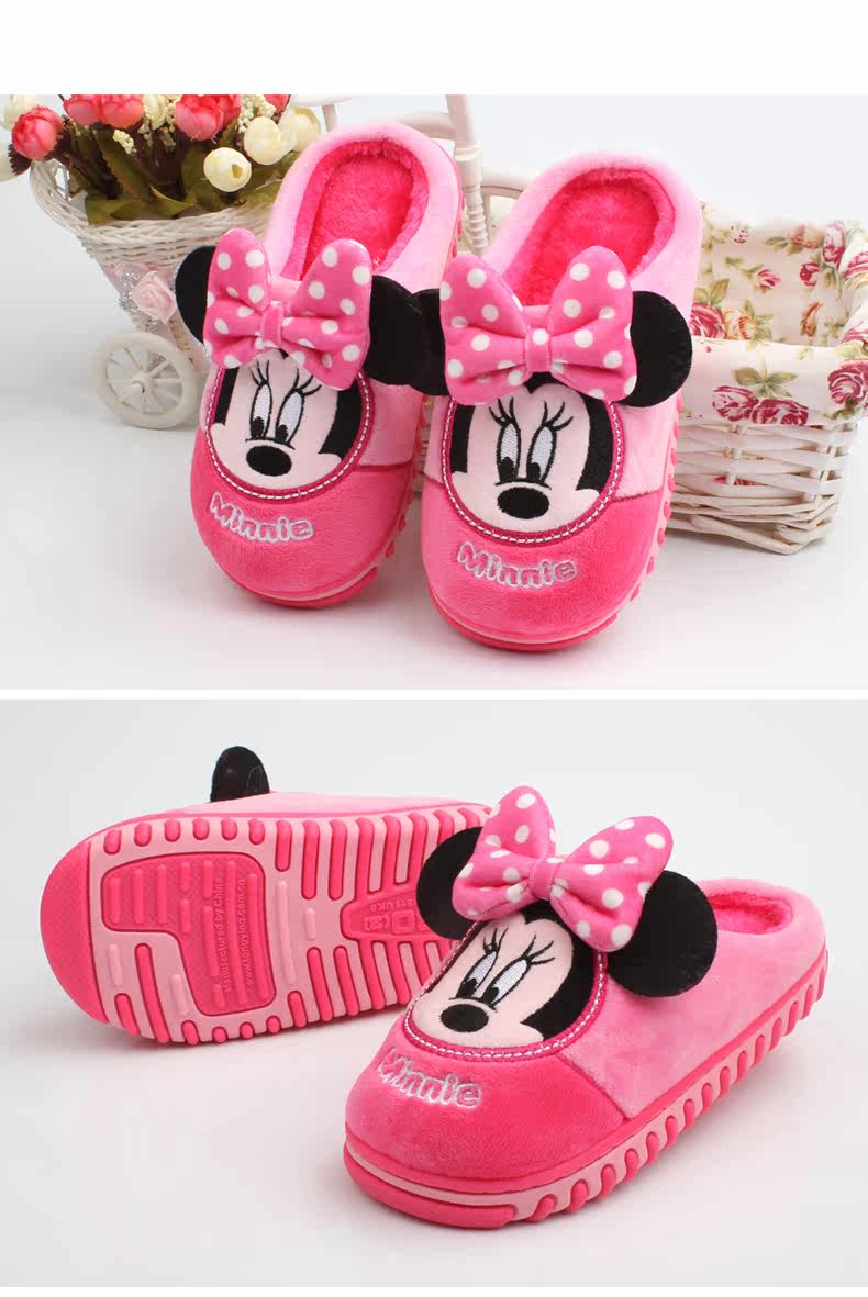 Pantoufles enfants en suède DISNEY pour hiver - semelle autre - Ref 1033286 Image 18