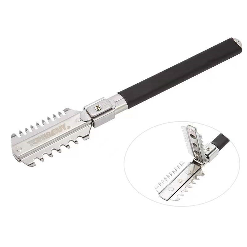 Free Shipping Hairdressing Razor, All-Steel Hair Cutting Razor Holder, Razor with Hand-Shaped Design, Suitable for Hairstylists