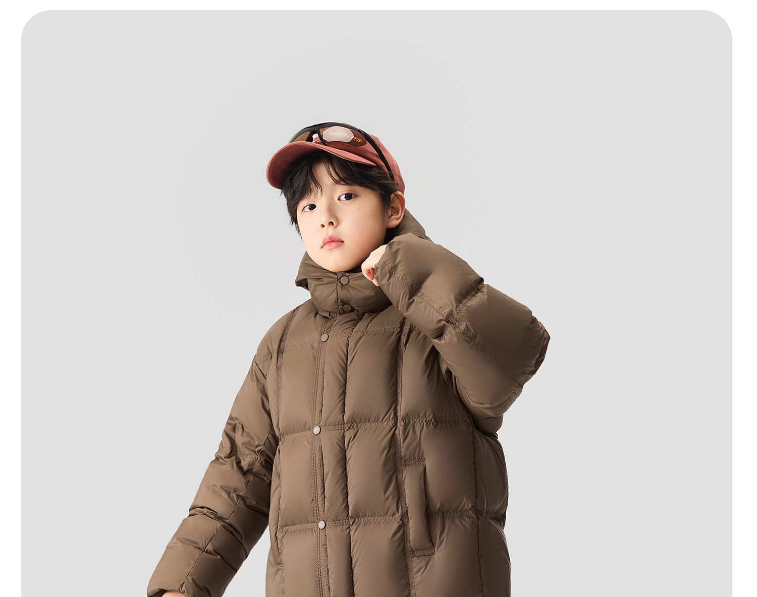 左西童装男童羽绒服冬季保暖2026新款儿童三防蓄热面包服大童外套 — 80